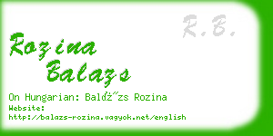 rozina balazs business card